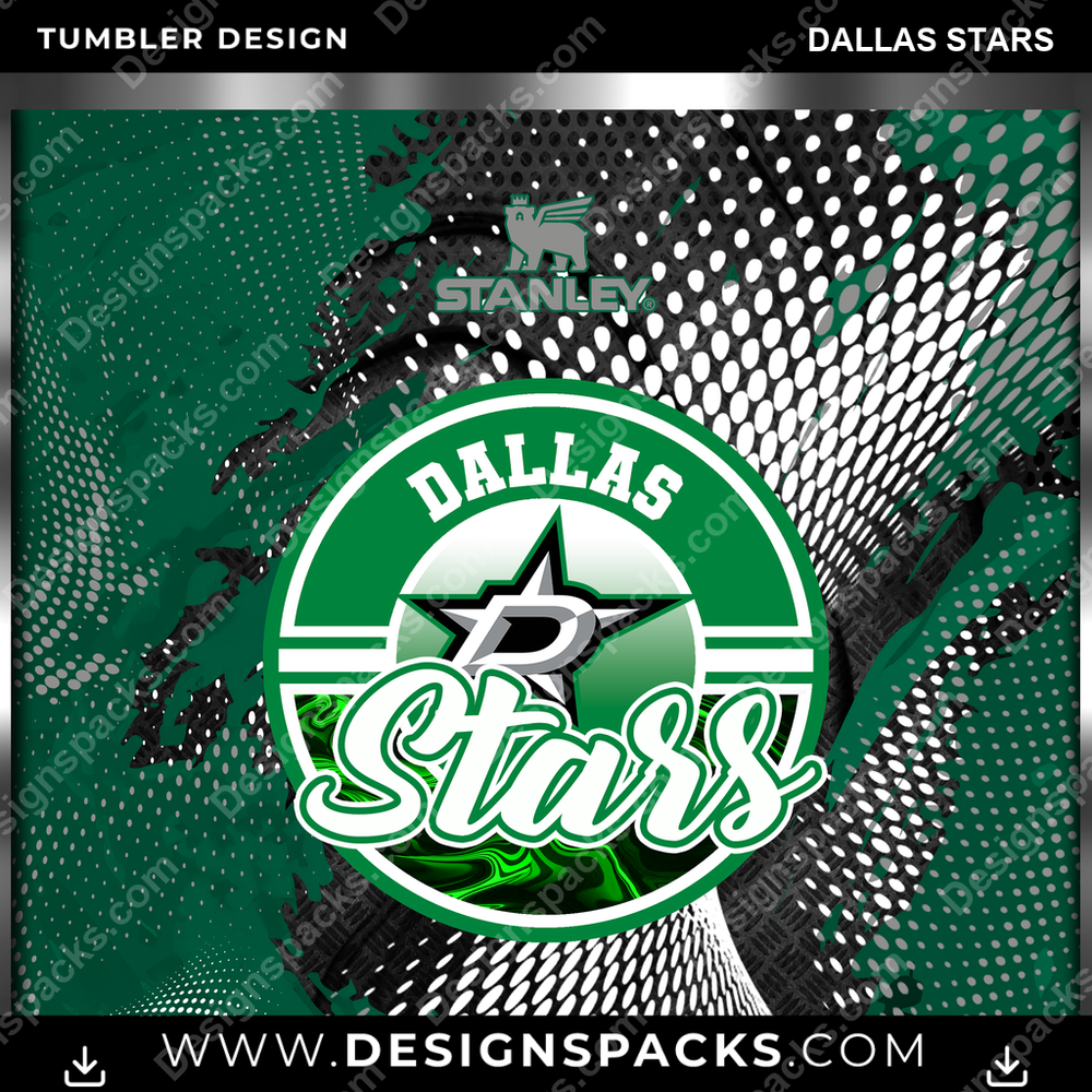 Ice Hockey Stanley Dallas Stars NHL Hockey Tumbler Digital Wrap Design Download