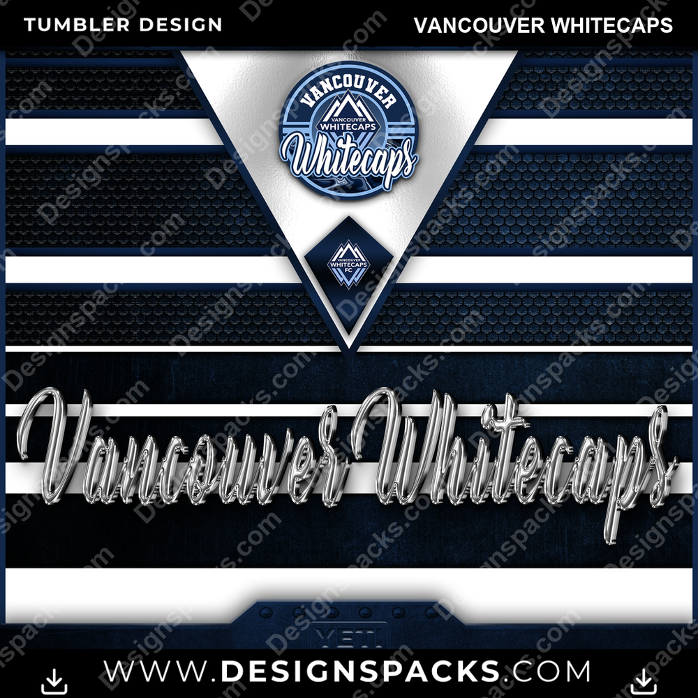 US Soccer YETI Vancouver Whitecaps Tumbler Digital Wrap Design