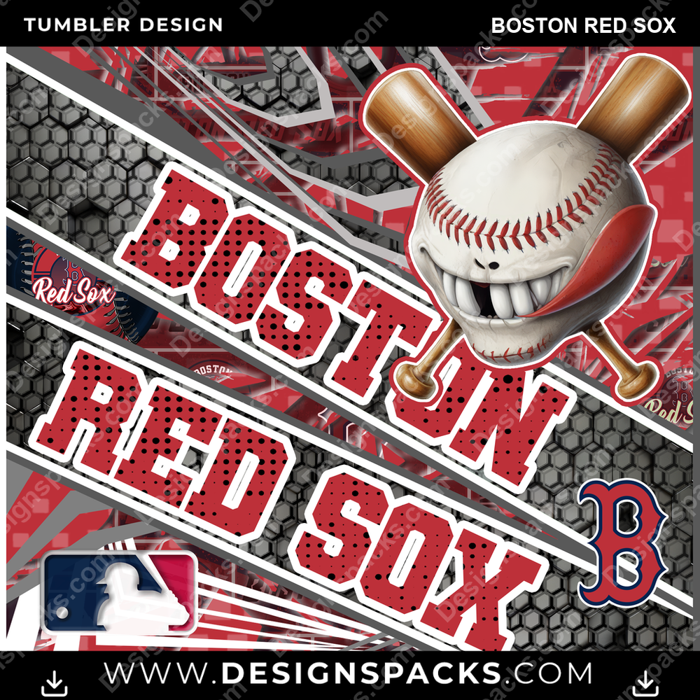 Baseball Angry Sports Boston Red Sox Tumbler Digital Wrap Design