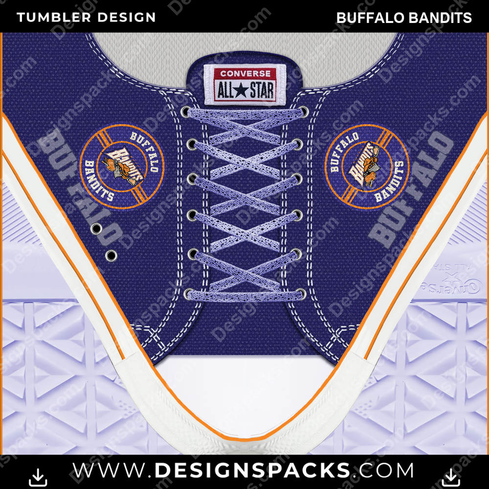 Lacrosse Converse Buffalo Bandits Tumbler Digital Wrap Design