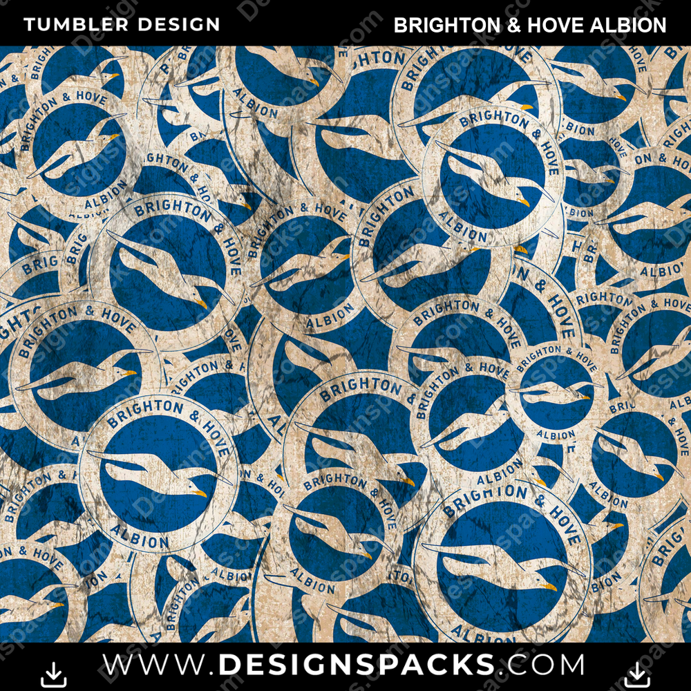 Soccer Logo BG Brighton & Hove Albion MLS Soccer Tumbler Digital Wrap Design Download