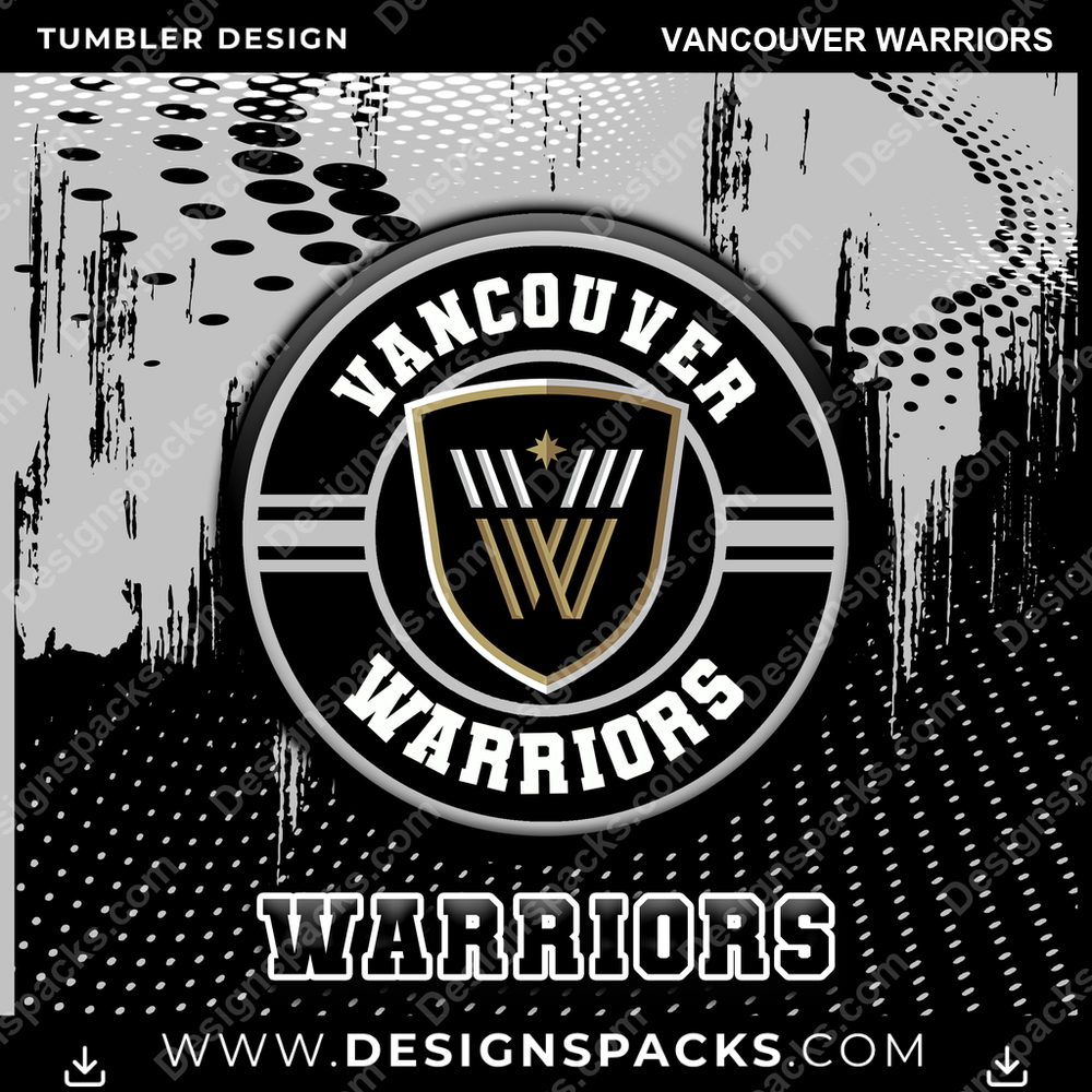 Lacrosse Dot Logo Vancouver Warriors Tumbler Digital Wrap Design