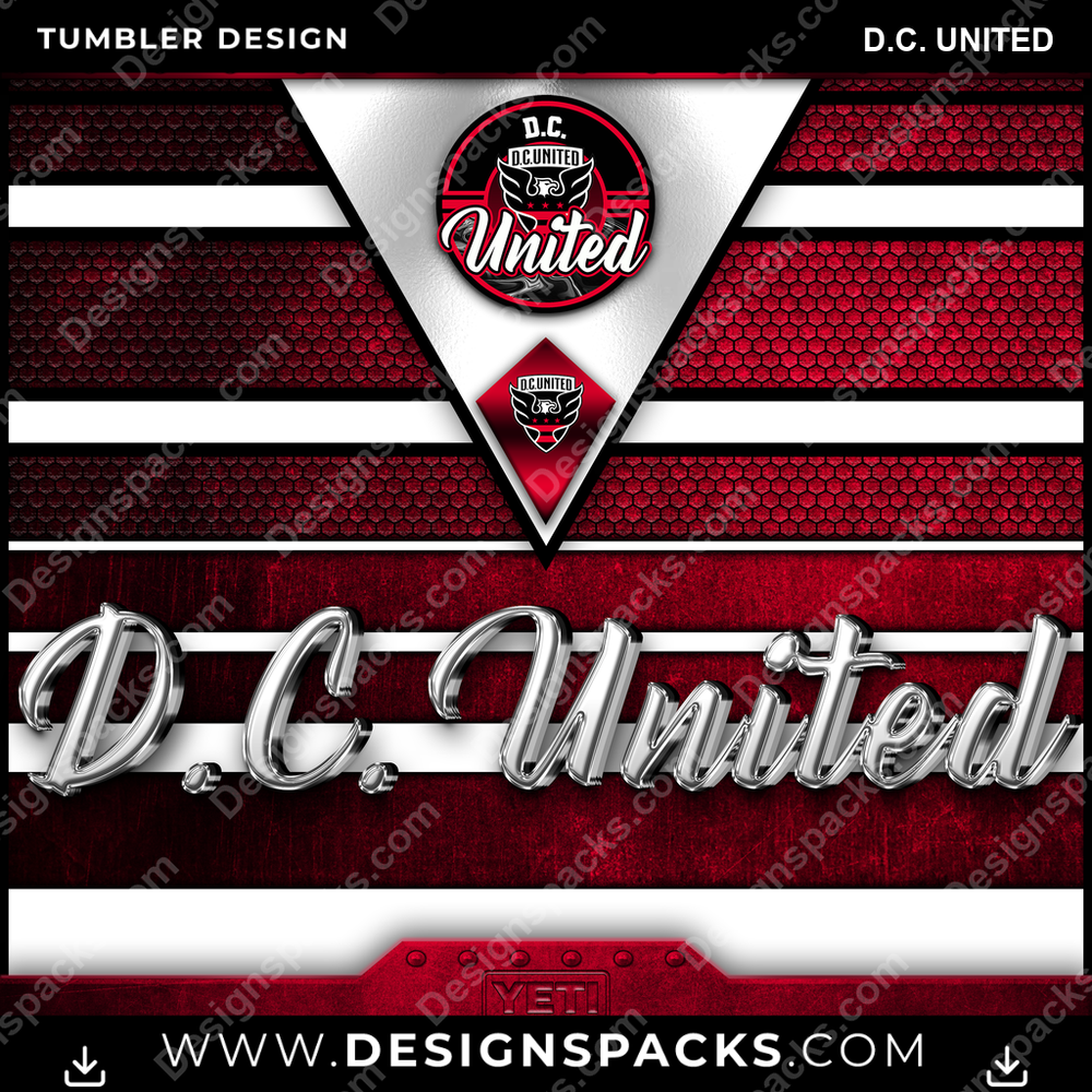 US Soccer YETI D.C. United Tumbler Digital Wrap Design