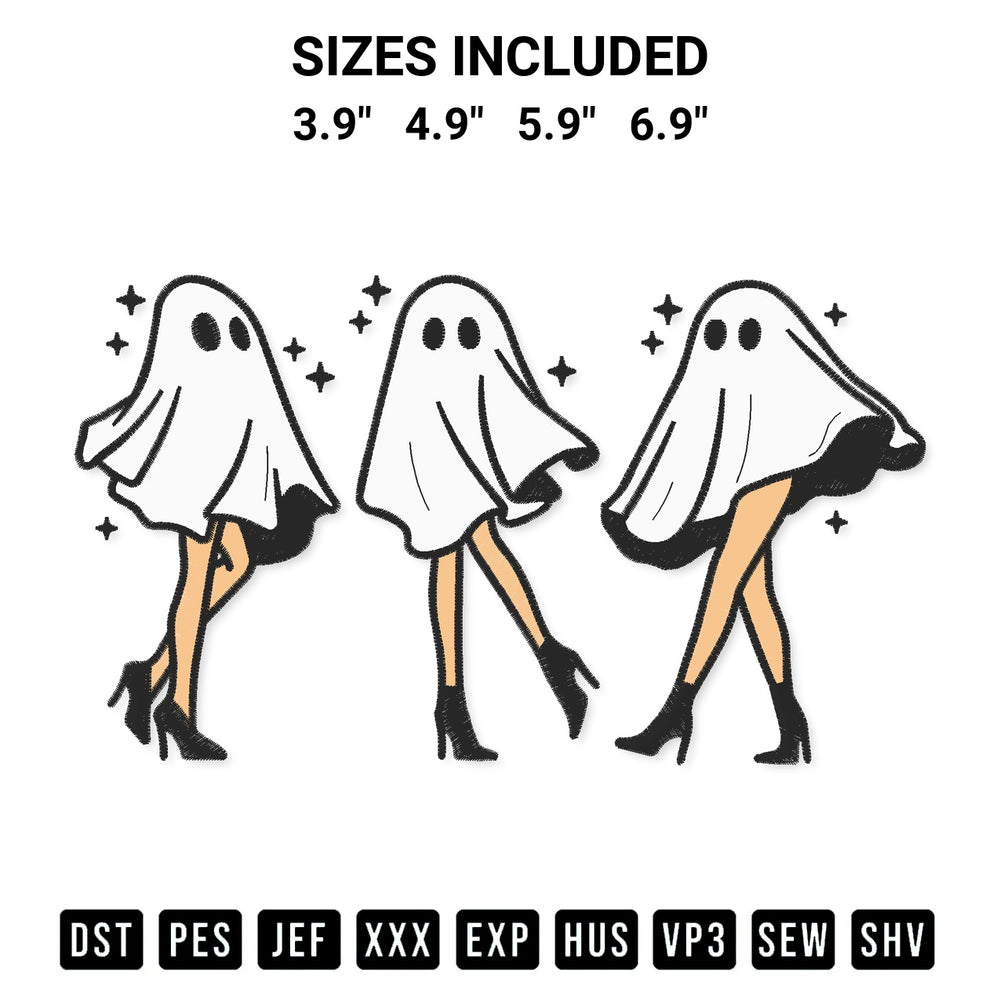 Looking for the perfect pattern? Download the Ghost Girls Embroidery Design embroidery design today at Designspacks.com. Crisp, clean stitching guaranteed. Available sizes: 3.9", 4.9", 5.9", 6.9".