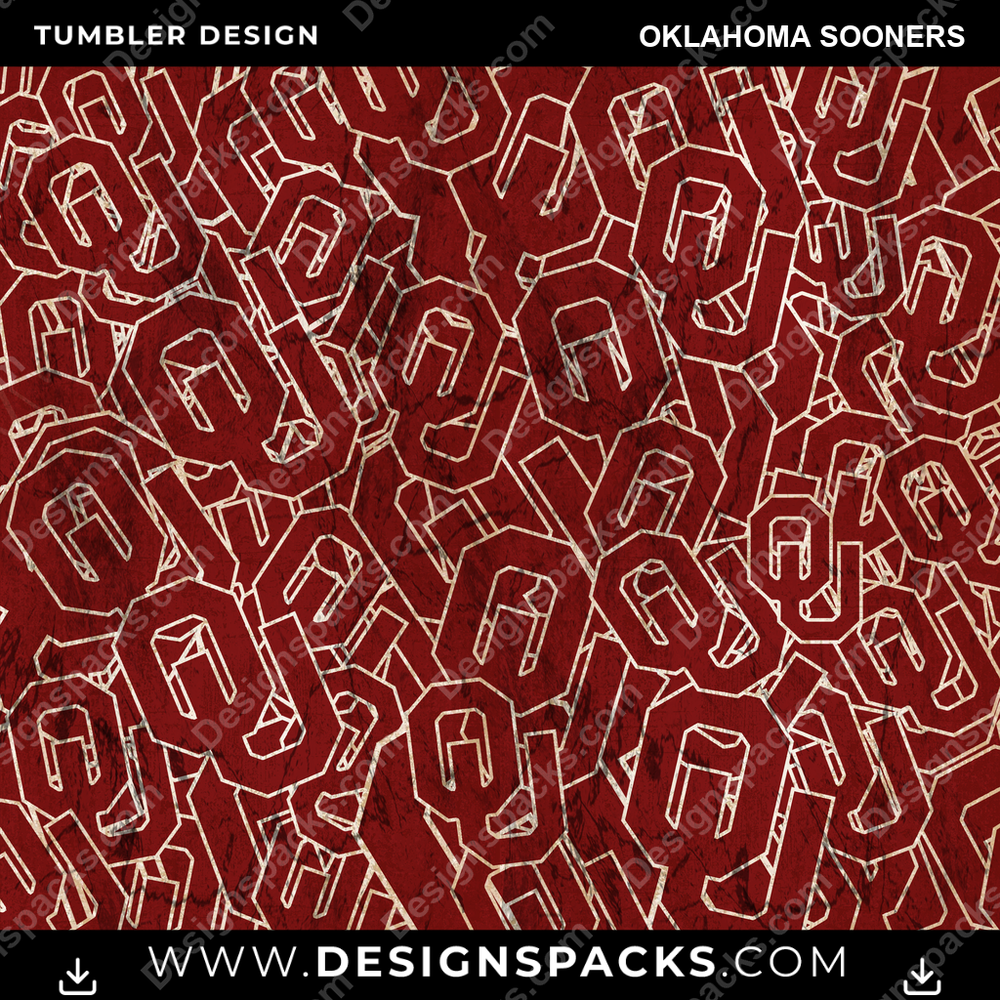 College Sport Logo BG Oklahoma Sooners NCAA College Sport Tumbler Digital Wrap Design Download
