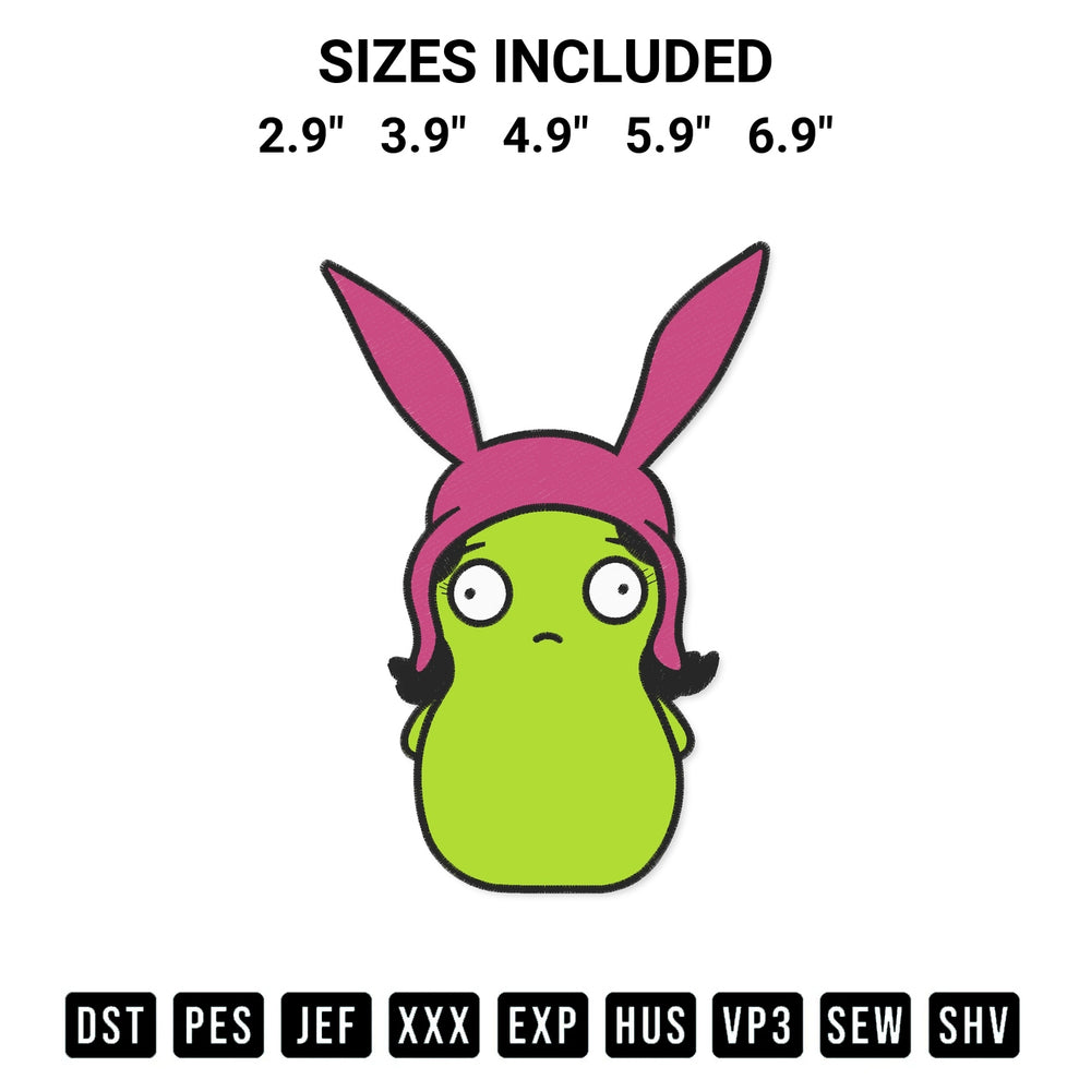 Stitch like a pro with the Kuchi Kopi With Louise Hat Embroidery Design embroidery pattern from Designspacks.com. High-quality digital machine embroidery file. Available sizes: 2.9", 3.9", 4.9", 5.9", 6.9".