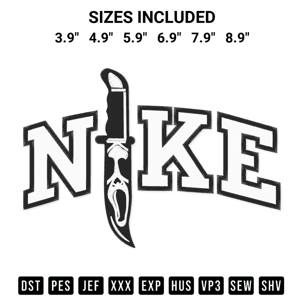 Elevate your next project with our Ghostface Knife Scream Embroidery Design embroidery file. Shop high-quality digital patterns instantly at Designspacks.com. Available sizes: 3.9", 4.9", 5.9", 6.9", 7.9", 8.9".