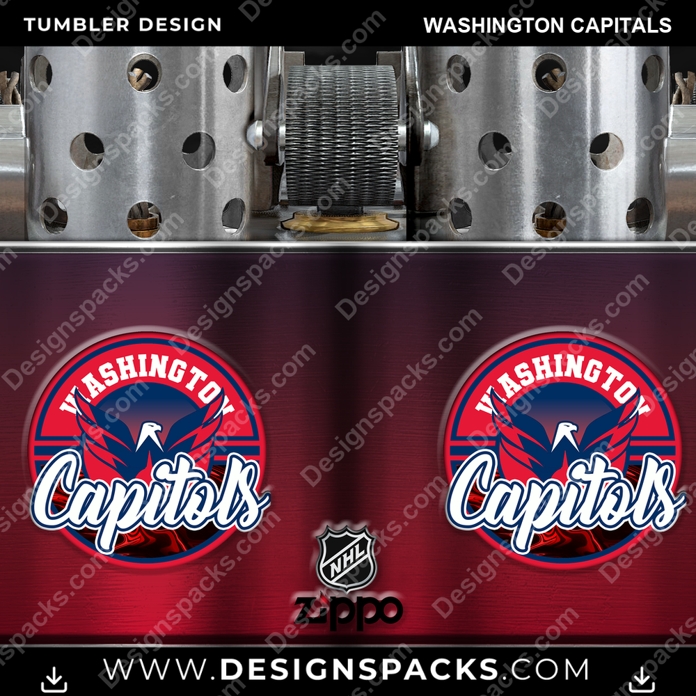 Ice Hockey Zippo Lighter Washington Capitals NHL Hockey Tumbler Digital Wrap Design Download