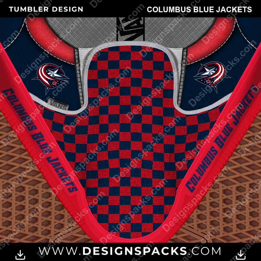 Ice Hockey Vans Classic Columbus Blue Jackets NHL Hockey Tumbler Digital Wrap Design Download