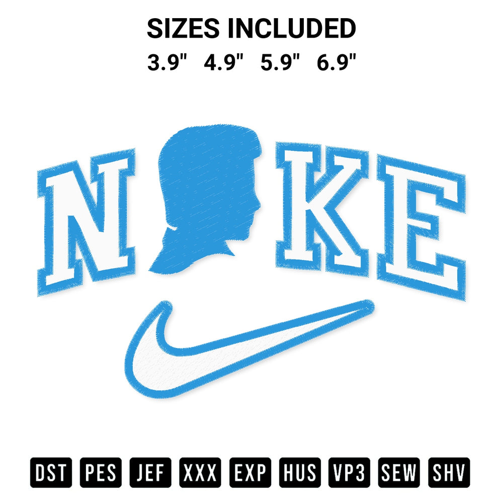 Get the Nike Ken Embroidery Design embroidery design for your custom crafts! Premium digitized files available for instant download at Designspacks.com. Available sizes: 3.9", 4.9", 5.9", 6.9".