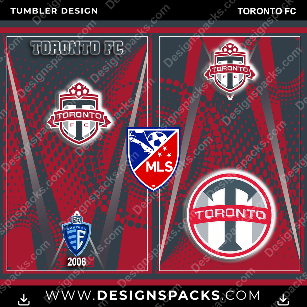 US Soccer Team Logo Toronto FC Tumbler Digital Wrap Design Download