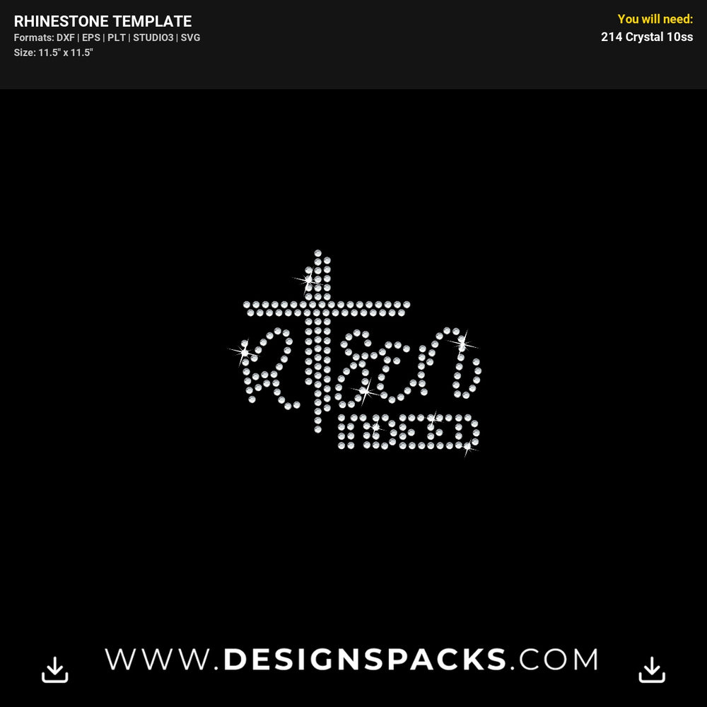 Risen Indeed Mask Rhinestone Digital Template