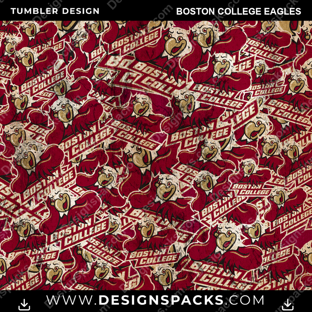 College Sport Logo BG Boston College Eagles NCAA College Sport Tumbler Digital Wrap Design Download