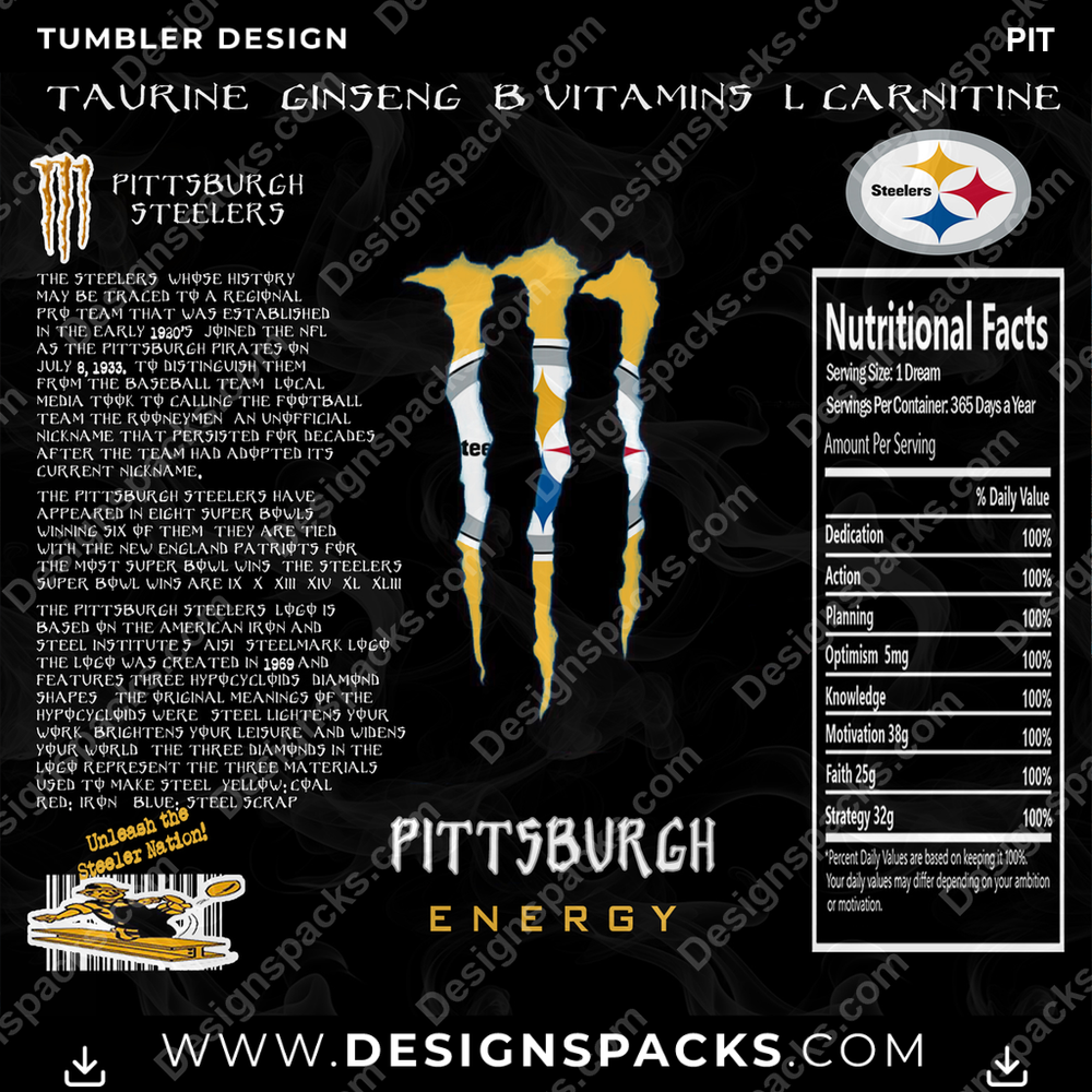 Fußball MONSTER ENERGY PIT Becher Digital Wrap Design