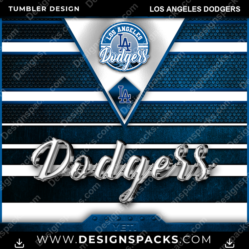 Baseball YETI Los Angeles Dodgers Tumbler Digital Wrap Design