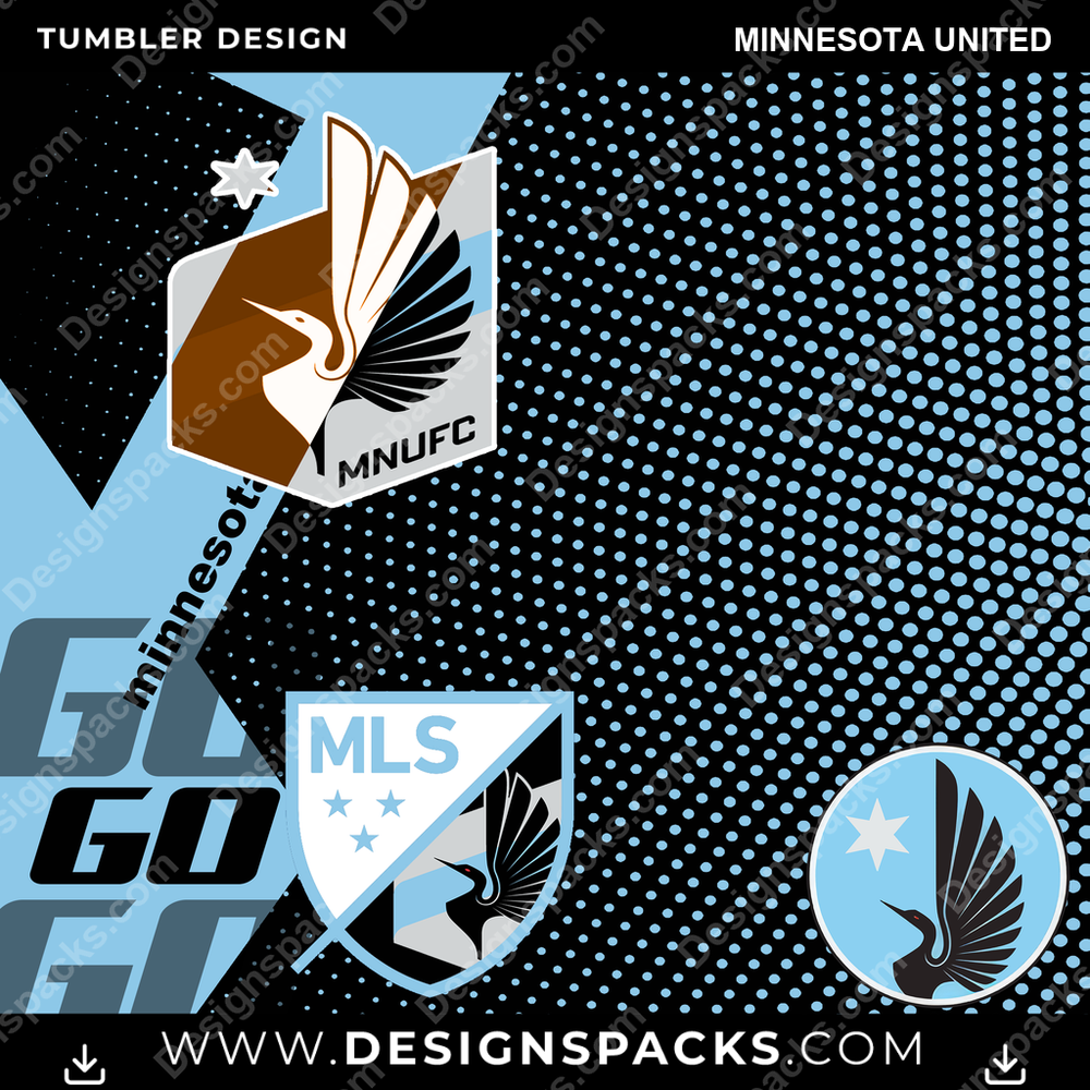 US Soccer GO Minnesota United Tumbler Digital Wrap Design