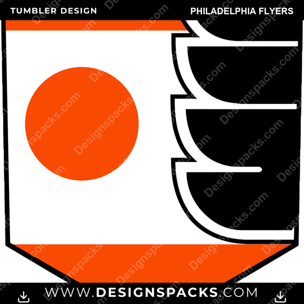 Hockey Sigil Philadelphia Flyers NHL Hockey Tumbler Digital Wrap Design Download