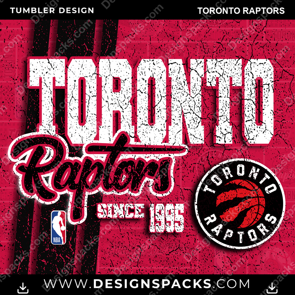 Basketball Grunge Toronto Raptors Tumbler Digital Wrap Design