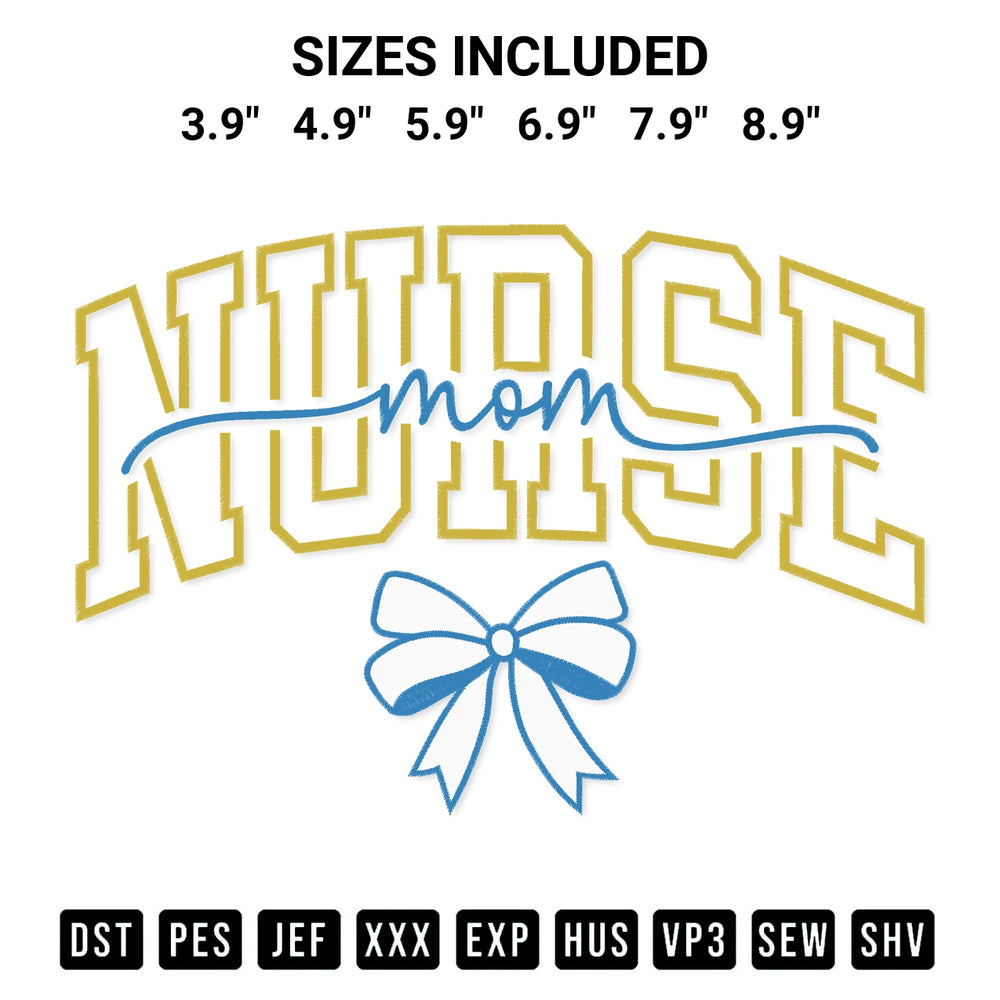Elevate your next project with our Nurse Mom Embroidery Design embroidery file. Shop high-quality digital patterns instantly at Designspacks.com. Available sizes: 3.9", 4.9", 5.9", 6.9", 7.9", 8.9".