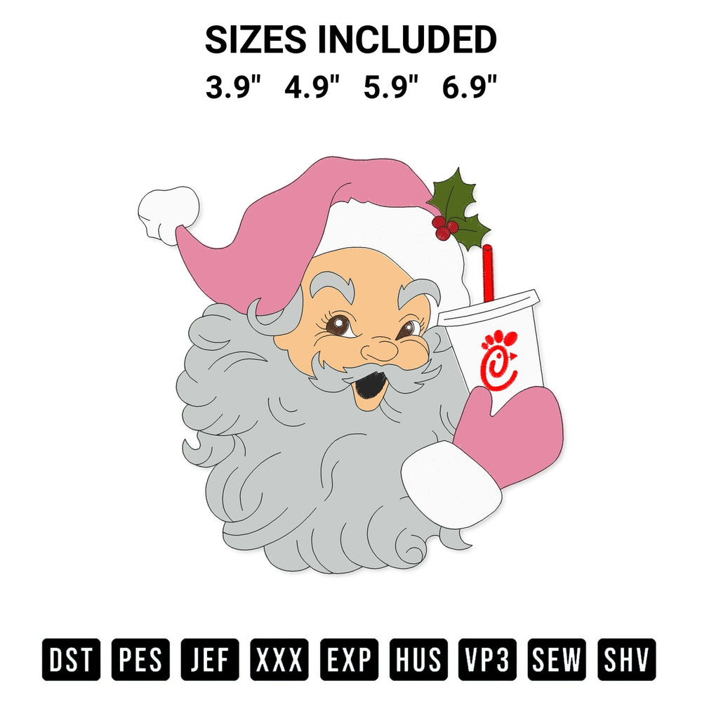 Looking for the perfect pattern? Download the Chick Fil A Santa Embroidery Design embroidery design today at Designspacks.com. Crisp, clean stitching guaranteed. Available sizes: 3.9", 4.9", 5.9", 6.9".