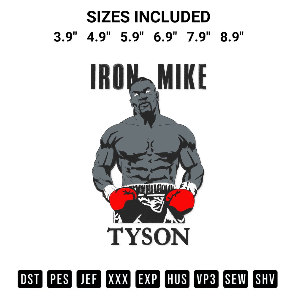 Looking for the perfect pattern? Download the Mike Tyson Embroidery Design embroidery design today at Designspacks.com. Crisp, clean stitching guaranteed. Available sizes: 3.9", 4.9", 5.9", 6.9", 7.9", 8.9".