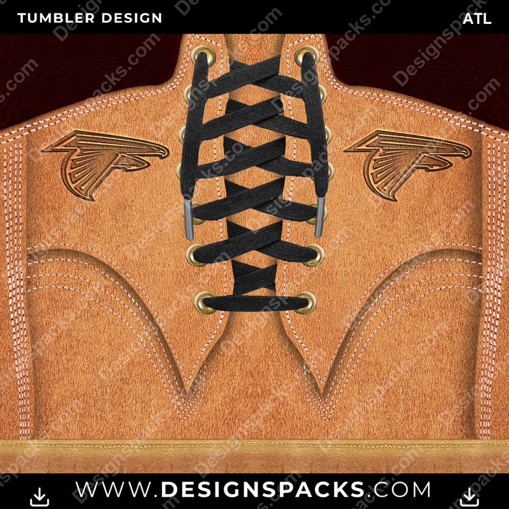 Football Boot ATL Tumbler Digital Wrap Design