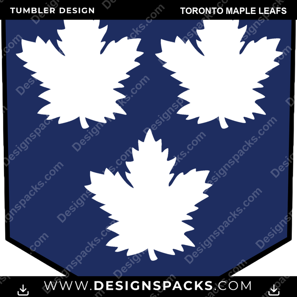 Hockey Sigil Toronto Maple Leafs Tumbler Digital Wrap Design