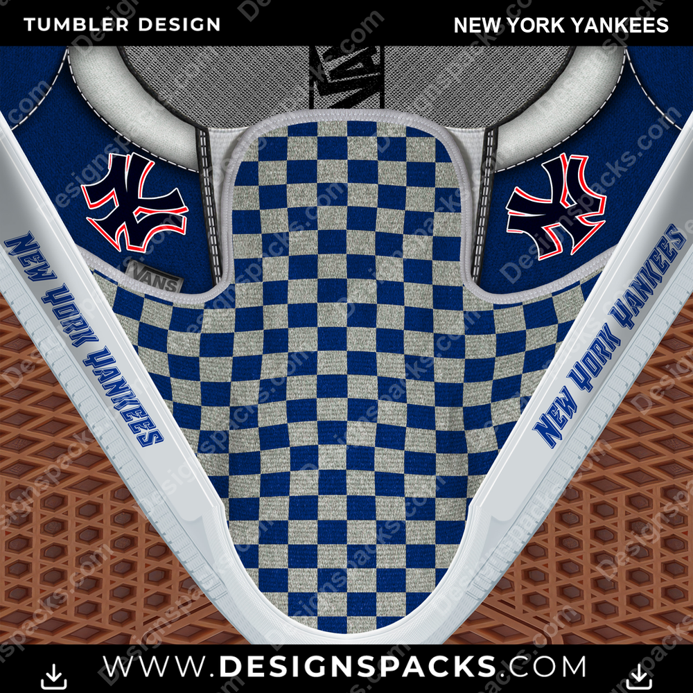 Baseball Vans Classic New York Yankees Tumbler Digital Wrap Design