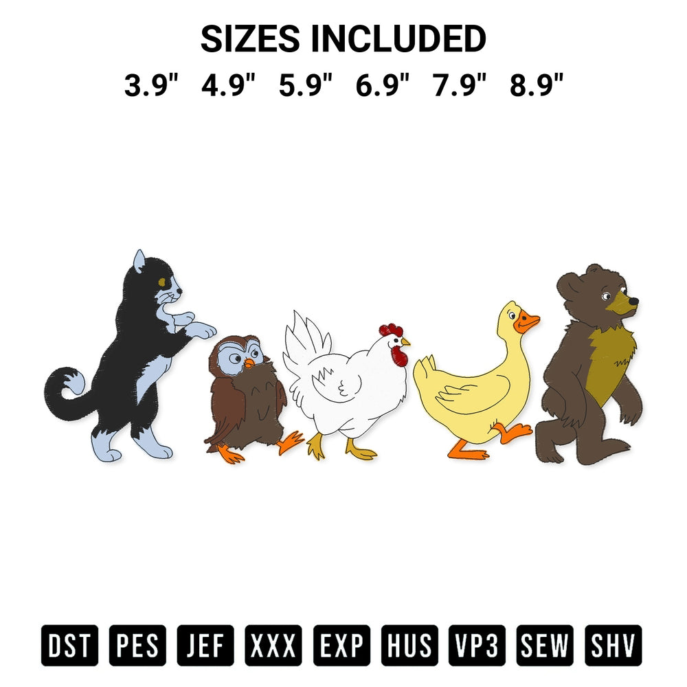 Get the Bear And Friends Little Embroidery Design embroidery design for your custom crafts! Premium digitized files available for instant download at Designspacks.com. Available sizes: 3.9", 4.9", 5.9", 6.9", 7.9", 8.9".