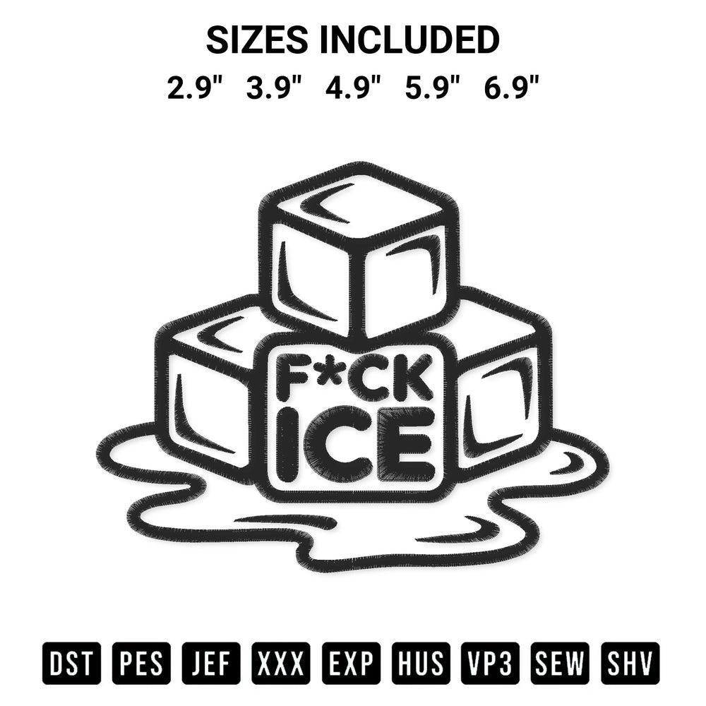 Stitch like a pro with the Abolish Ice Embroidery Design embroidery pattern from Designspacks.com. High-quality digital machine embroidery file. Available sizes: 2.9", 3.9", 4.9", 5.9", 6.9".