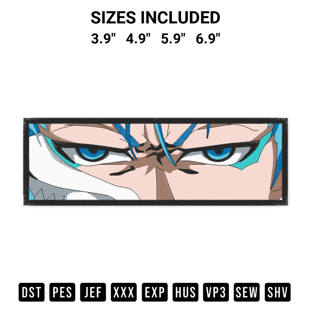 Elevate your next project with our Grimmjow Eyes Embroidery Design embroidery file. Shop high-quality digital patterns instantly at Designspacks.com. Available sizes: 3.9", 4.9", 5.9", 6.9".