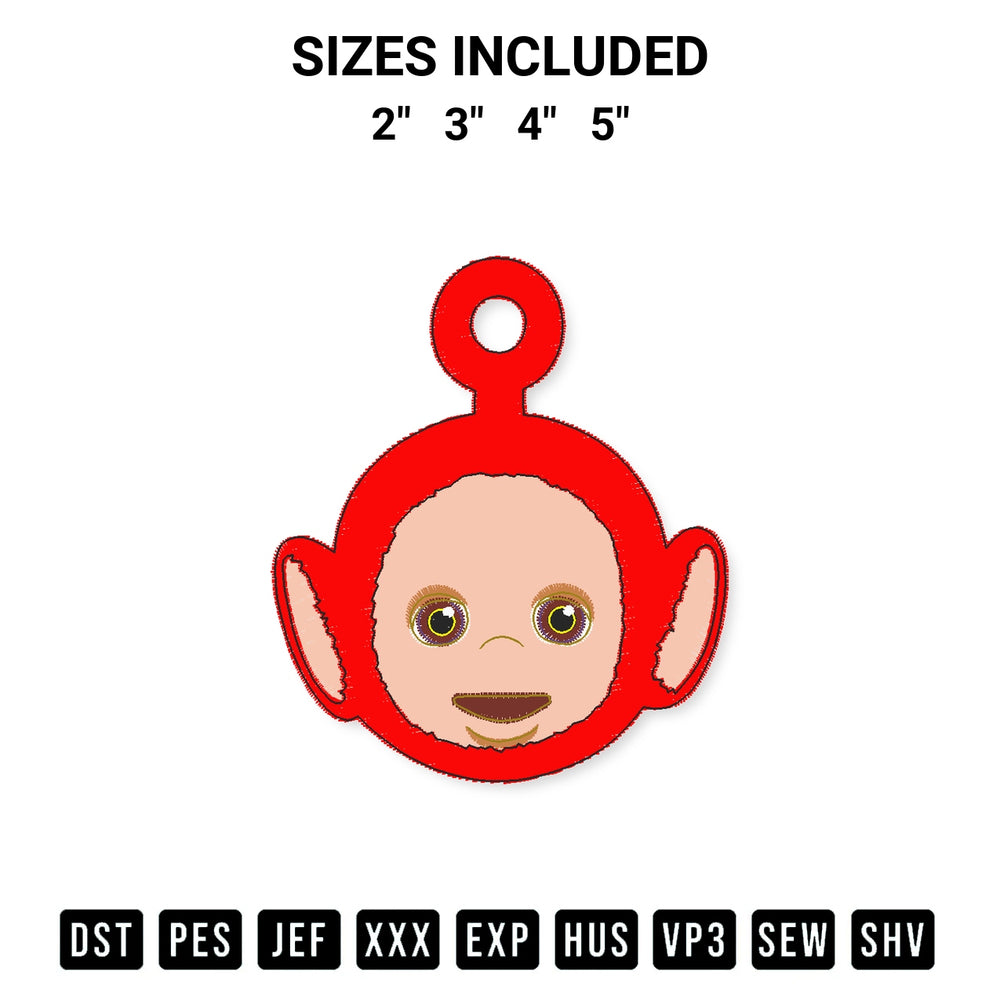 Stitch like a pro with the Teletubbies Red Embroidery Design embroidery pattern from Designspacks.com. High-quality digital machine embroidery file. Available sizes: 2", 3", 4", 5".