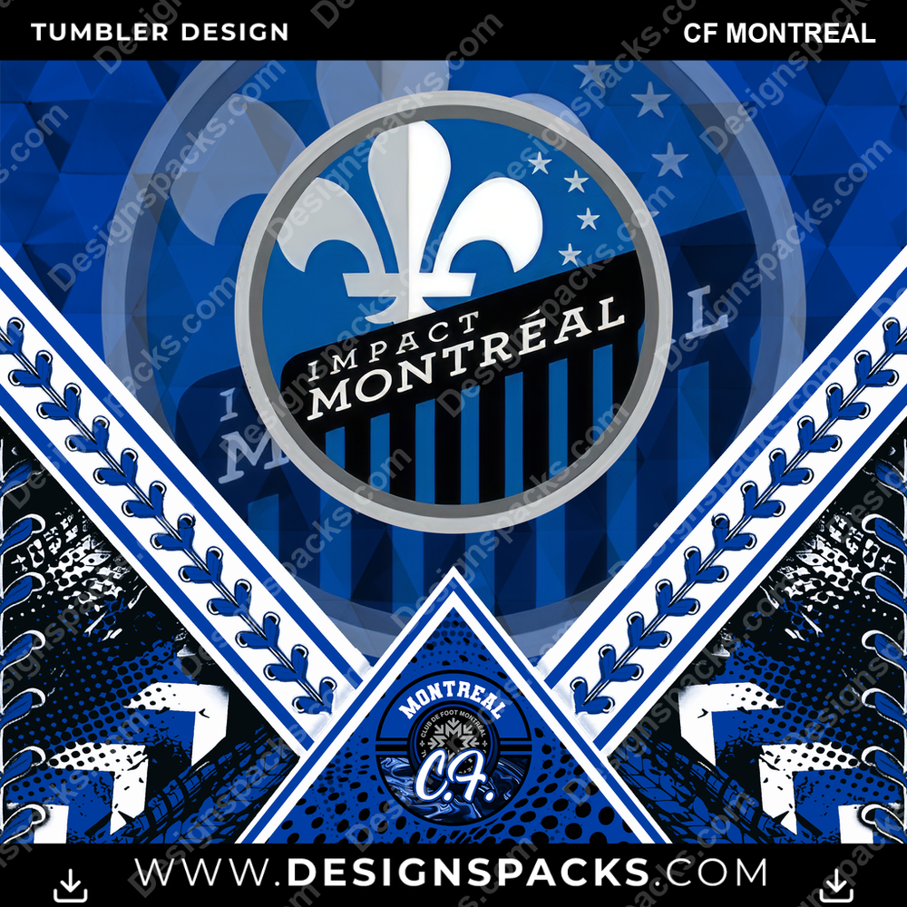 Soccer Diamond CF Montreal Tumbler Digital Wrap Design