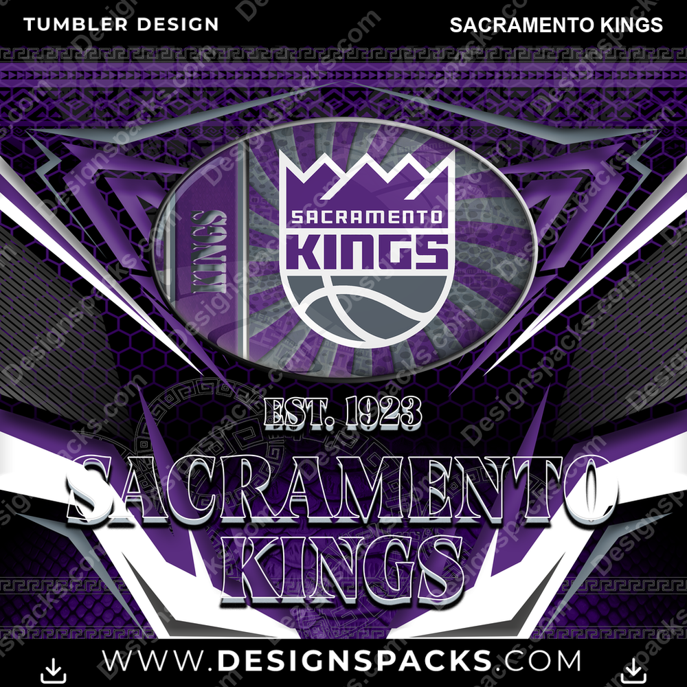 Basketball Tribal Sacramento Kings NBA Basketball Tumbler Digital Wrap Design Download