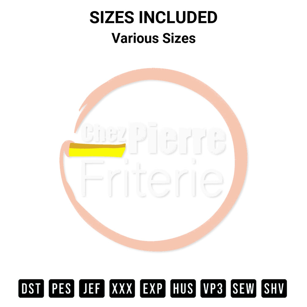 Stitch like a pro with the Chez Pierre Friterie Embroidery Design embroidery pattern from Designspacks.com. High-quality digital machine embroidery file. Available sizes: Various Sizes.