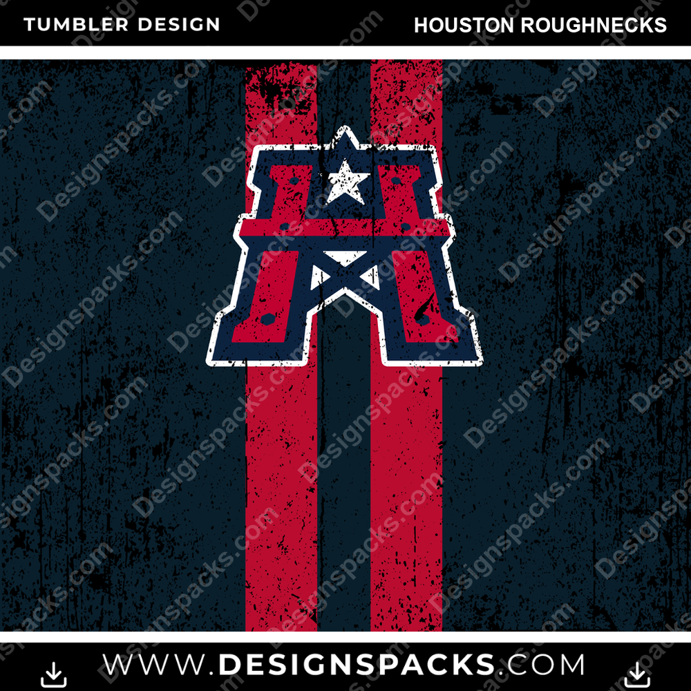 Canada Football Grunge Houston Roughnecks CFL Canada Tumbler Digital Wrap Design Download