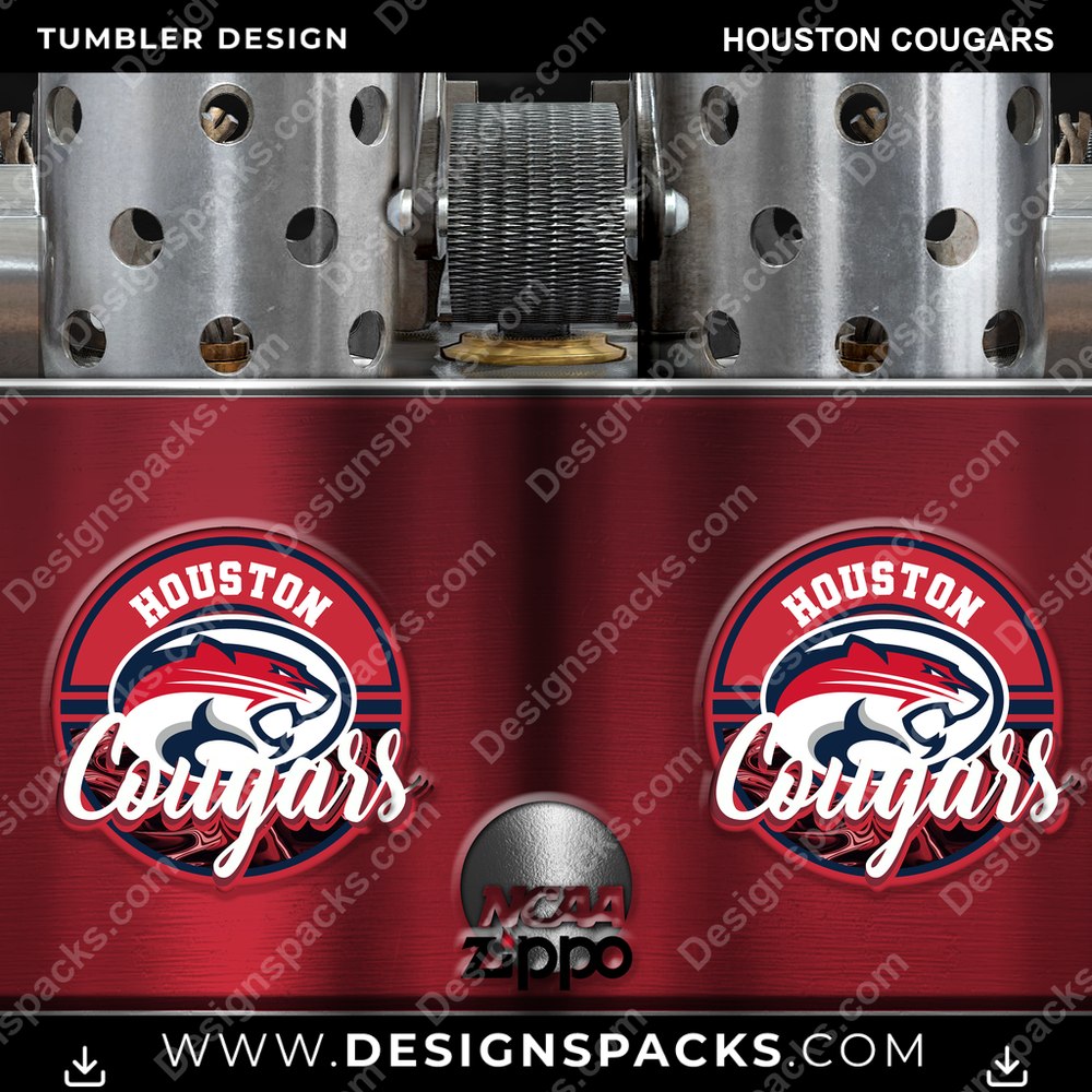 College Sport Zippo Lighter Houston Cougars NCAA College Sport Tumbler Digital Wrap Design Download