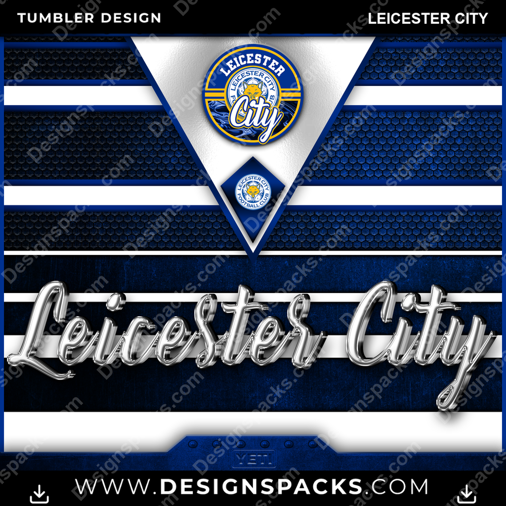 Soccer UK YETI Leicester City MLS Soccer Tumbler Digital Wrap Design Download