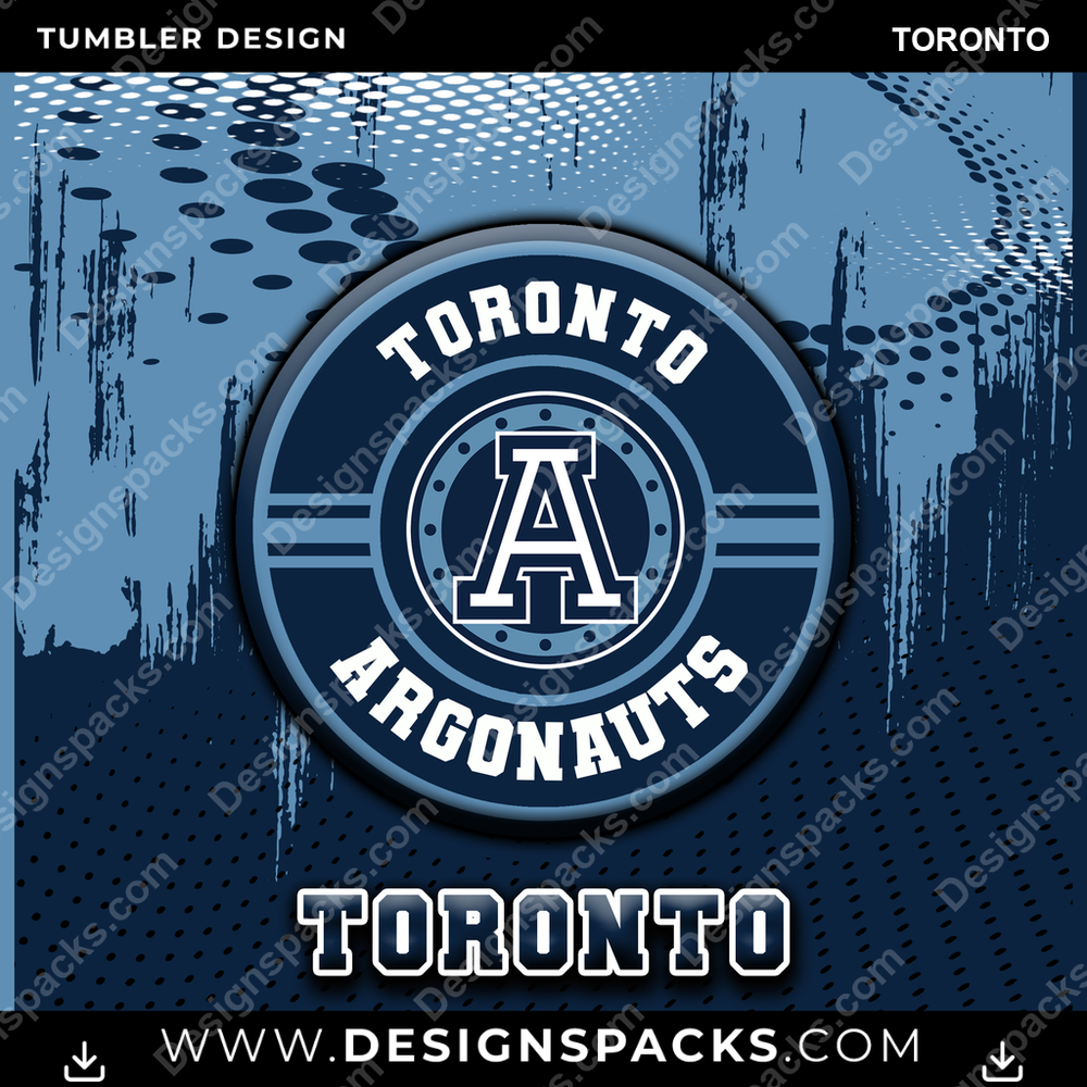 Canada Football Dot Logo Toronto Tumbler Digital Wrap Design