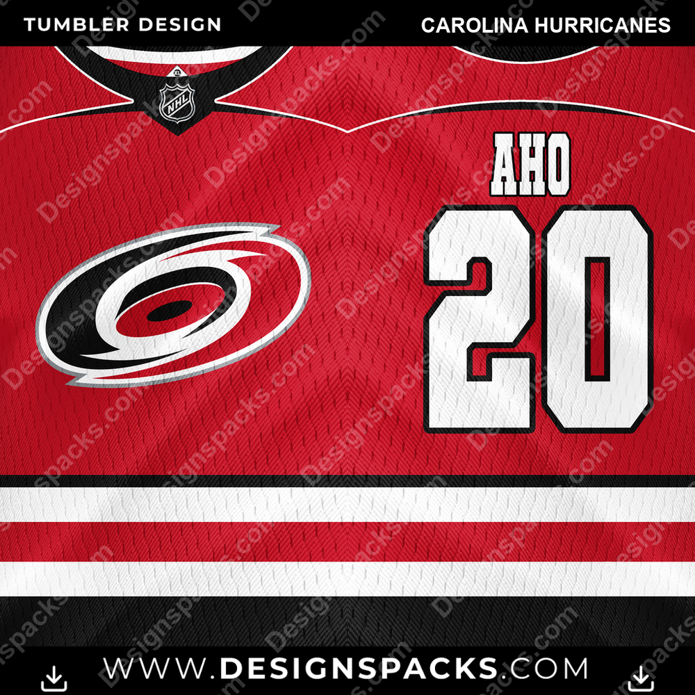 Ice Hockey Jersey Carolina Hurricanes NHL Hockey Tumbler Digital Wrap Design Download