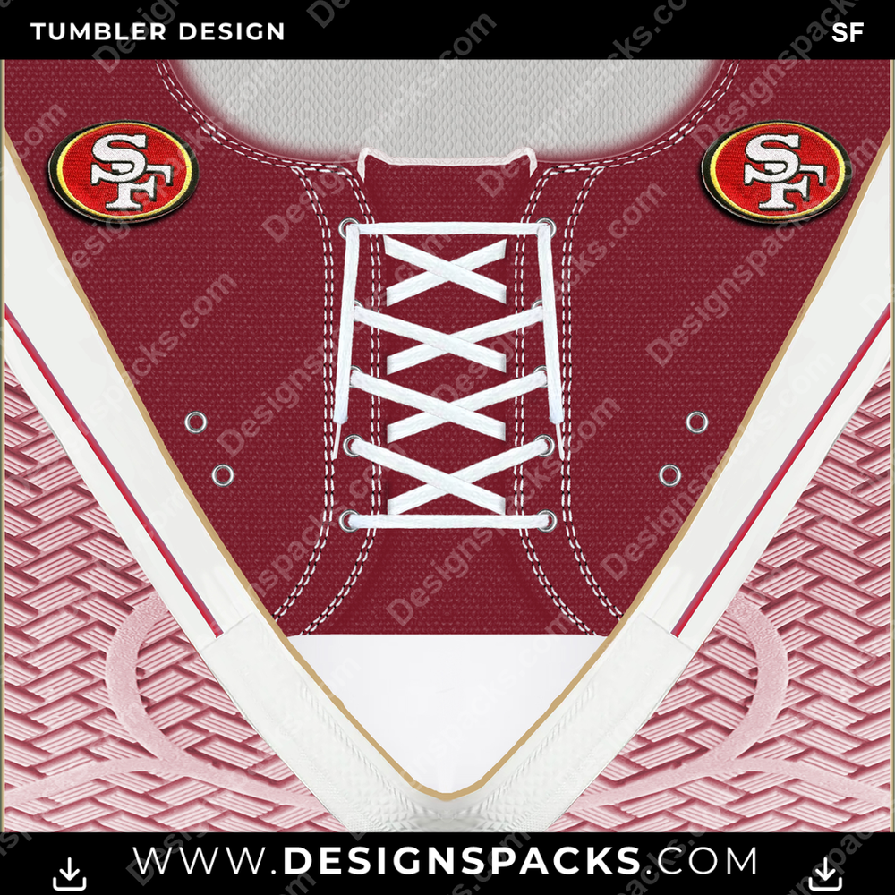 Football Converse Embroidered SF Tumbler Digital Wrap Design