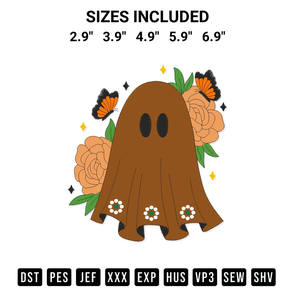 Elevate your next project with our Mexican Barro Ghost Embroidery Design embroidery file. Shop high-quality digital patterns instantly at Designspacks.com. Available sizes: 2.9", 3.9", 4.9", 5.9", 6.9".