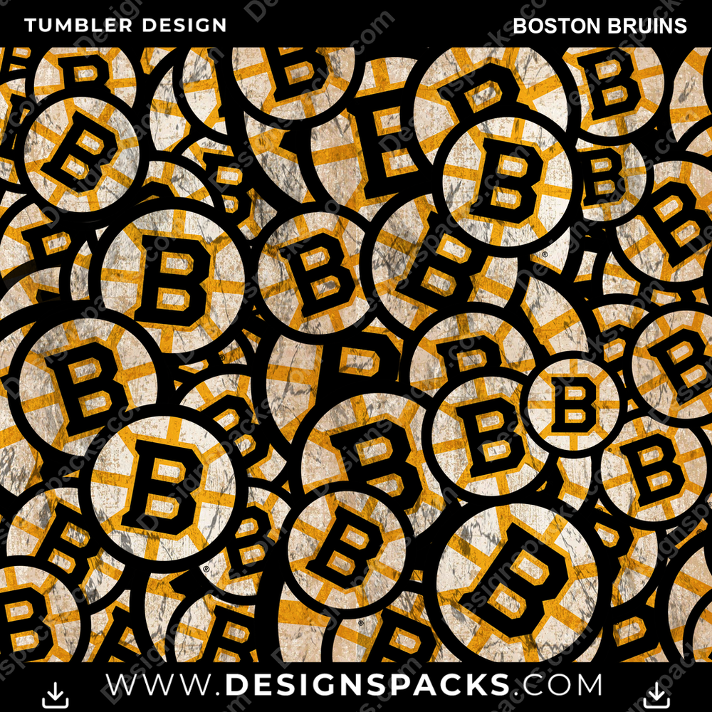 Hockey Logo BG Boston Bruins Tumbler Digital Wrap Design