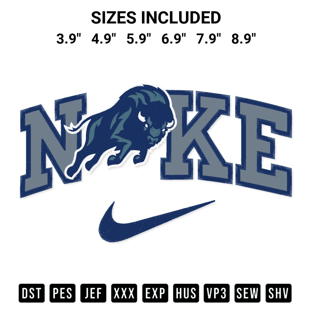 Add a unique touch to your apparel with the Nike Howard Bison Embroidery Design embroidery file. Premium instant download available now on Designspacks.com. Available sizes: 3.9", 4.9", 5.9", 6.9", 7.9", 8.9".