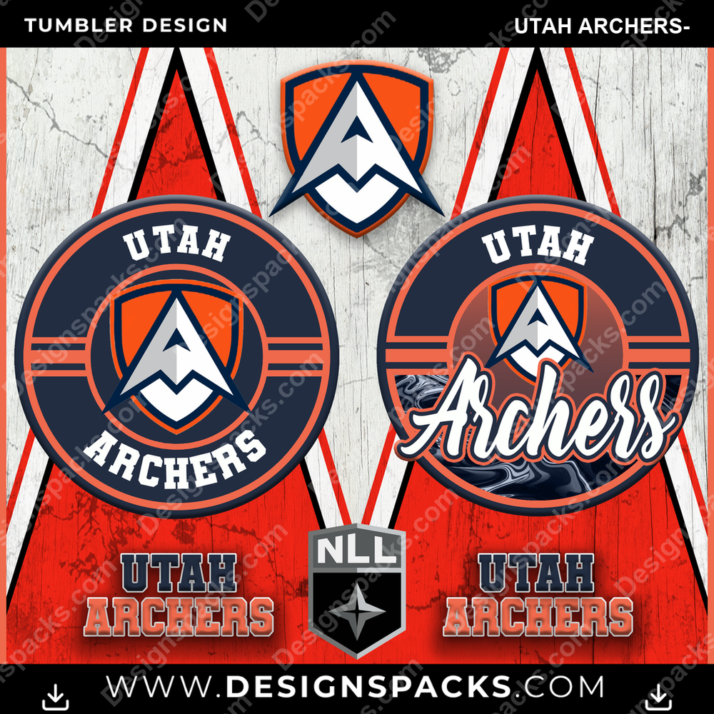 Lacrosse Sports Utah Archers- Tumbler Digital Wrap Design