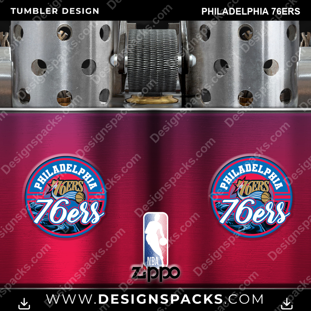 Basketball Zippo Lighter Philadelphia 76ers NBA Basketball Tumbler Digital Wrap Design Download