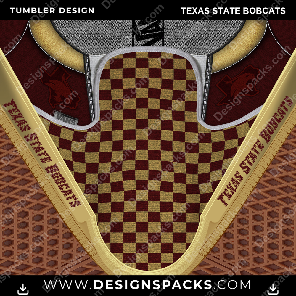 College Sport Vans Classic Texas State Bobcats NCAA College Sport Tumbler Digital Wrap Design Download