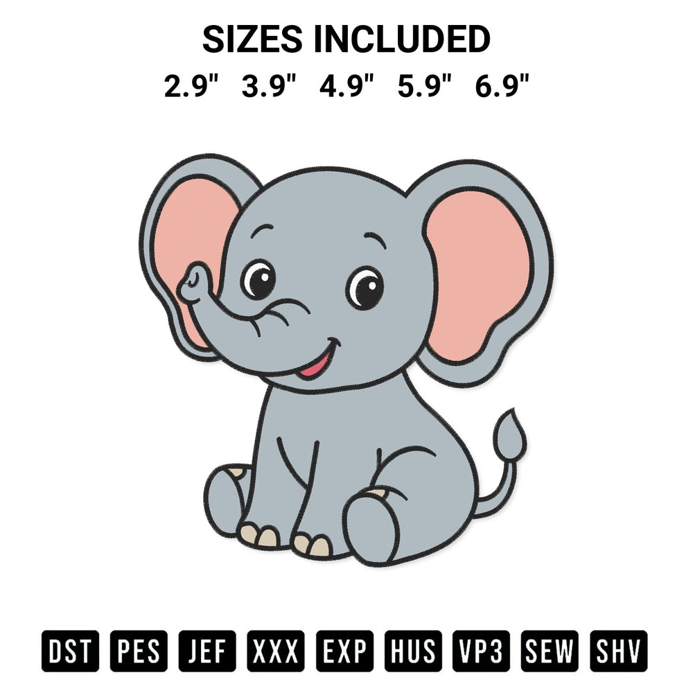 Elevate your next project with our Elephant Embroidery Design embroidery file. Shop high-quality digital patterns instantly at Designspacks.com. Available sizes: 2.9", 3.9", 4.9", 5.9", 6.9".