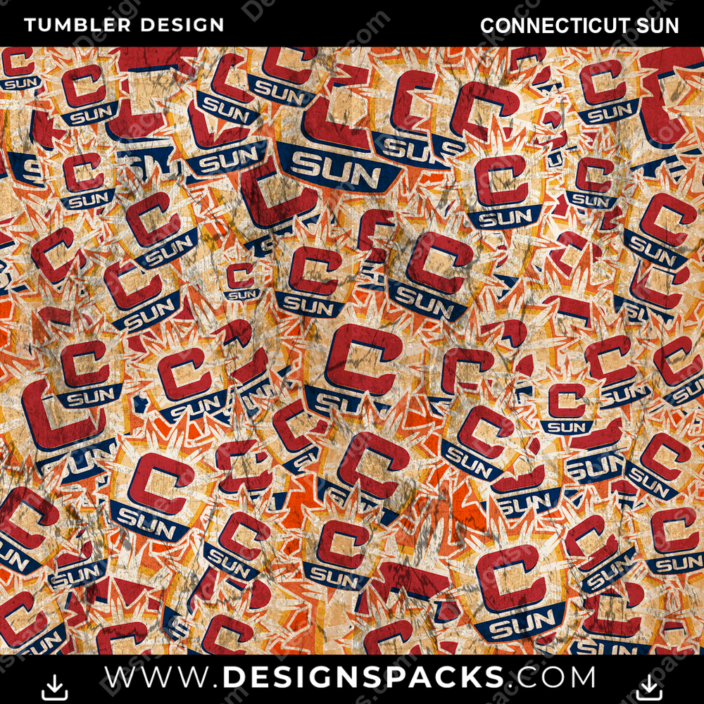 Basketball Logo BG Connecticut Sun Tumbler Digital Wrap Design