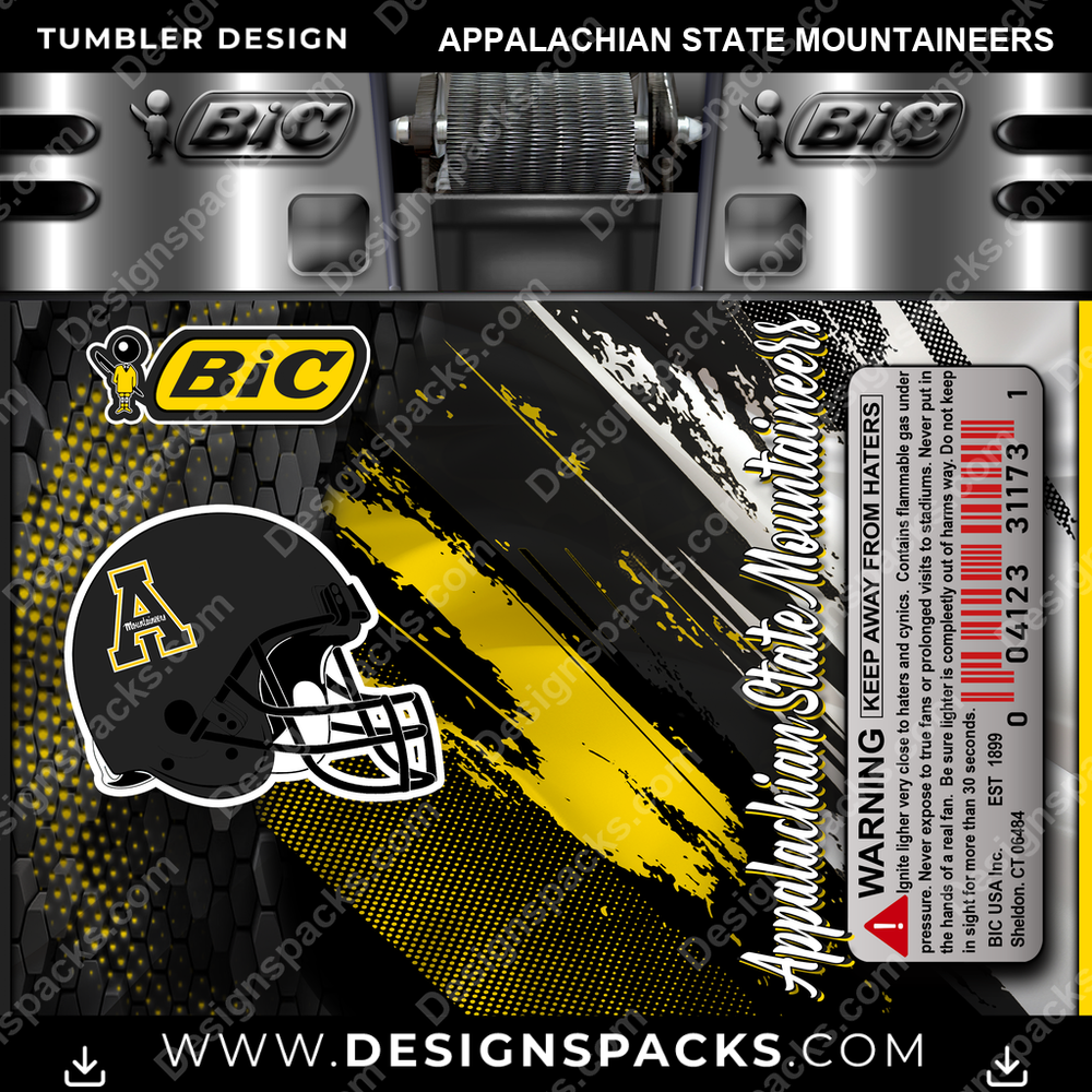 College Sport BIC Lighter Appalachian State Mountaineers NCAA College Sport Tumbler Digital Wrap Design Download